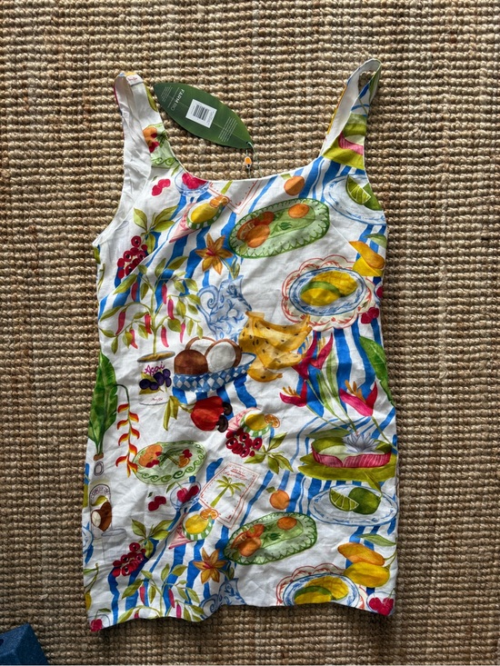 FARM Rio Dresses & Skirts - FARM Rio Fresh Table Linen Sleeveless Scoop-Neck
Mini Dress, Large - NWT!